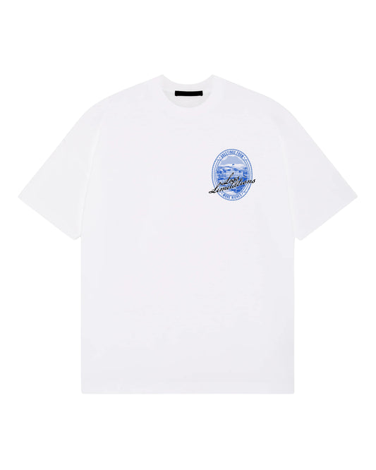 MR25 'LESS LIMITATIONS' TEE - WHITE/BLUE