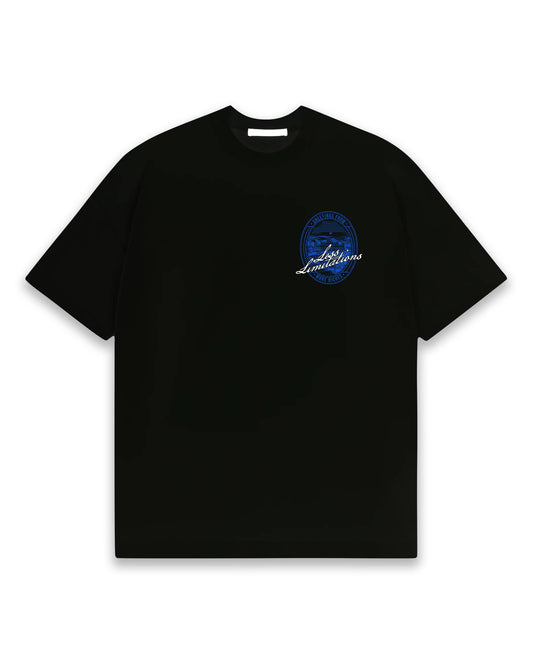 MR25 'LESS LIMITATIONS' TEE - BLACK/BLUE