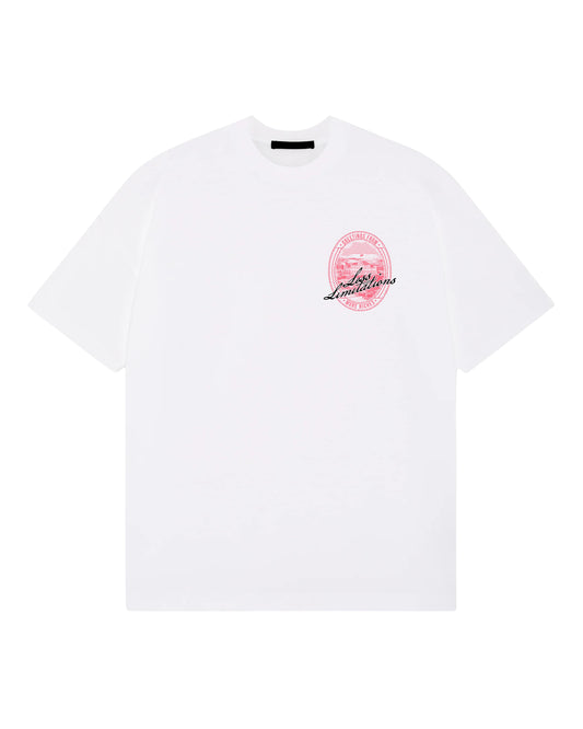 MR25 'LESS LIMITATIONS' TEE - WHITE/PINK