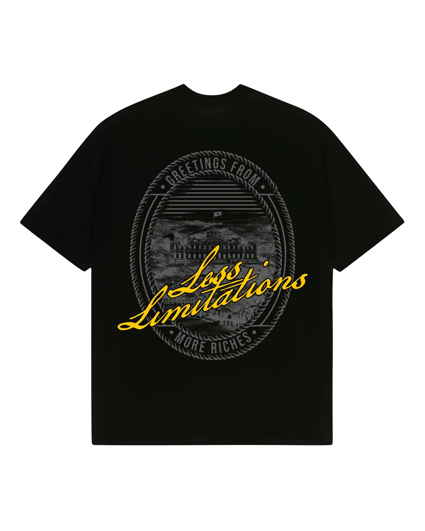 MR25 'LESS LIMITATIONS' TEE - BLACK/YELLOW