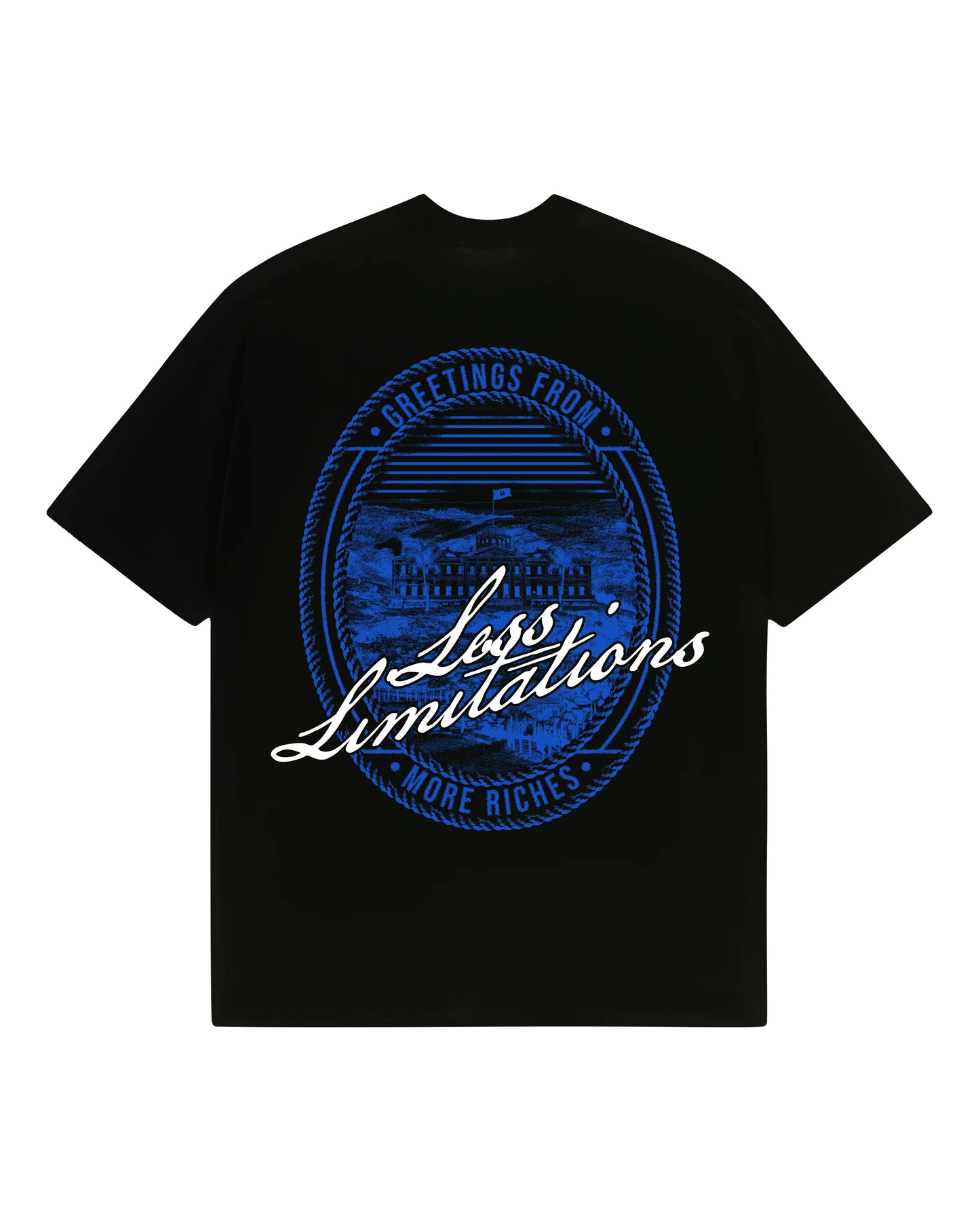 MR25 'LESS LIMITATIONS' TEE - BLACK/BLUE