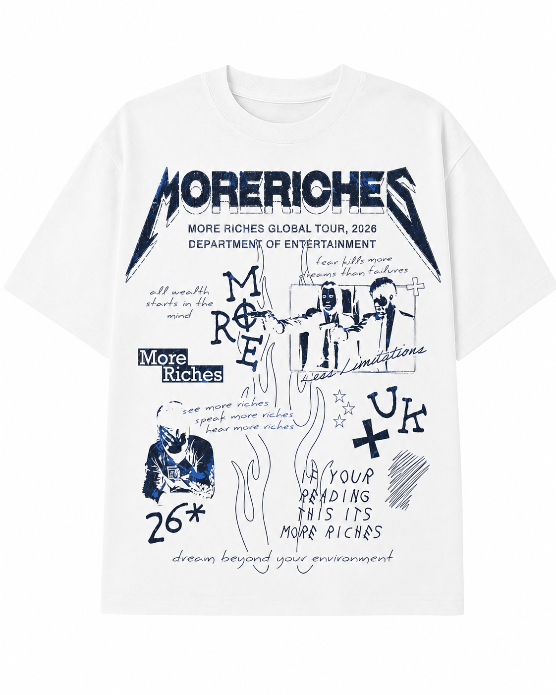 MR26 “Riches Within” White/Navy T-Shirt