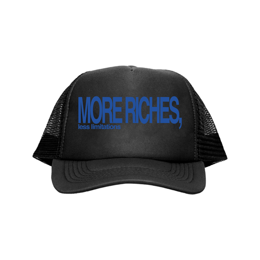 [MORE RICHES] Trucker Hat - Black/Blue