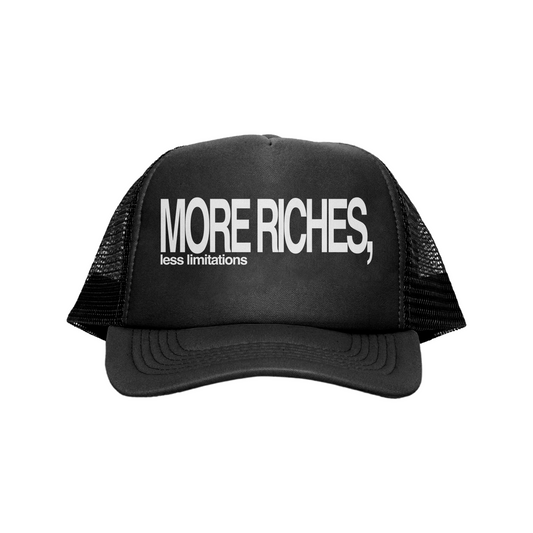 [MORE RICHES] Trucker Hat - Triple Black